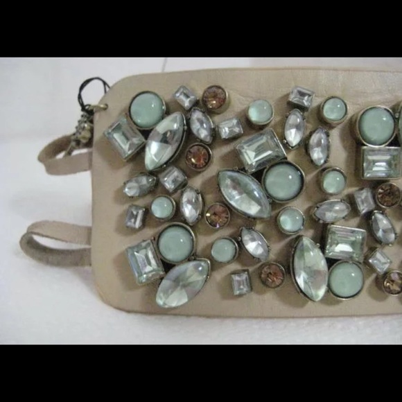 Betsey Johnson Mint & Bronze Wide Cuff Bracelet - Picture 5 of 8